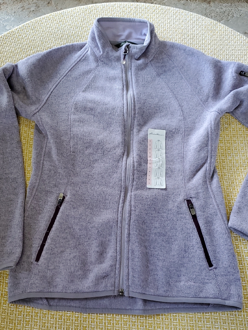 Eddie Bauer Lavender Full-Zip Fleece Jacket